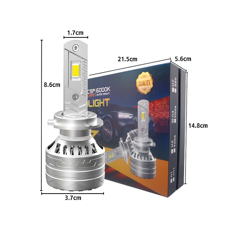 Premium XT18 Automotive Headlight H7 - 6000K LED Bulbs - Image 2