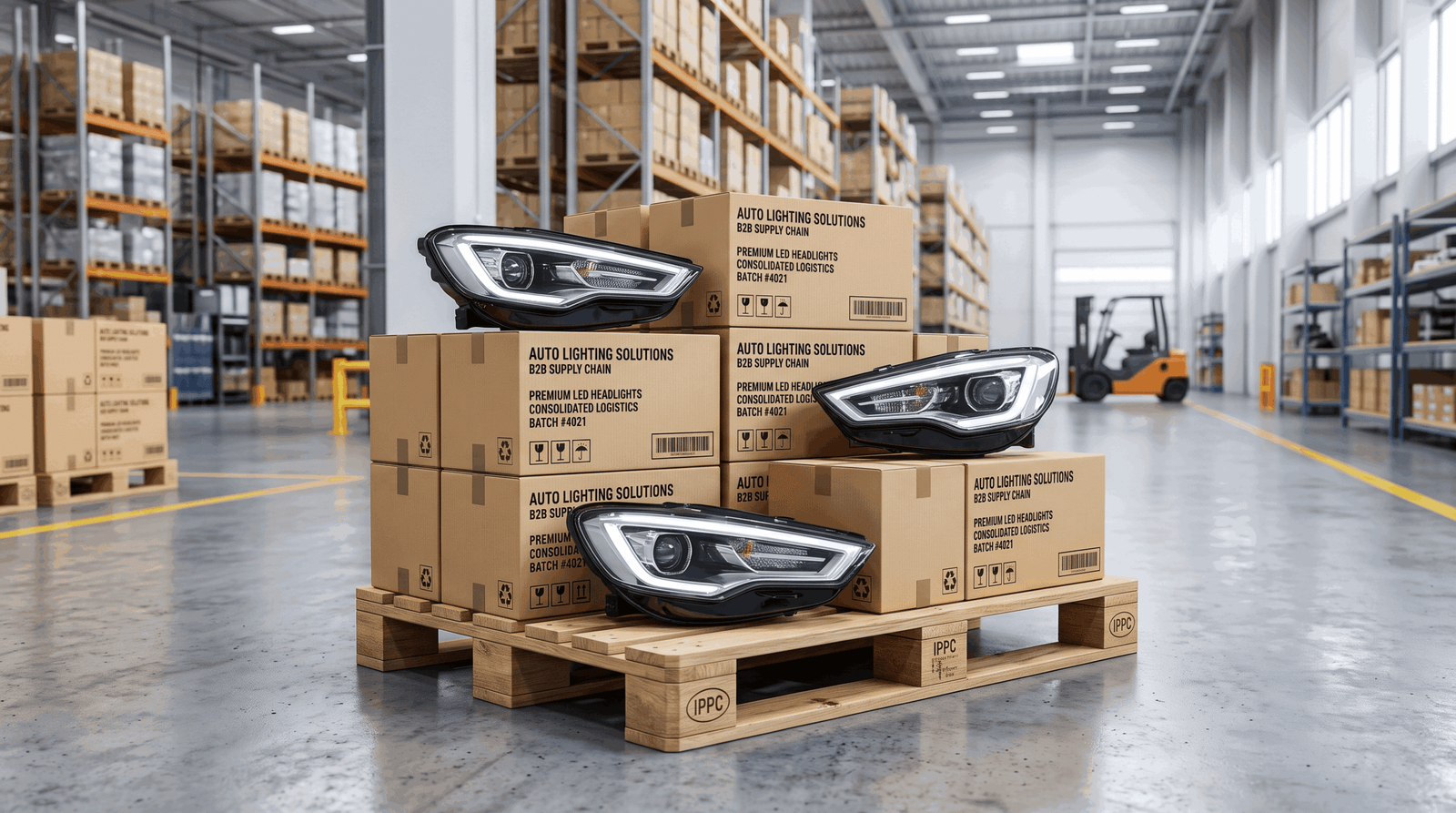 One-Stop Headlight Sourcing: Consolidated logistics and quality control for automotive lighting distributors.