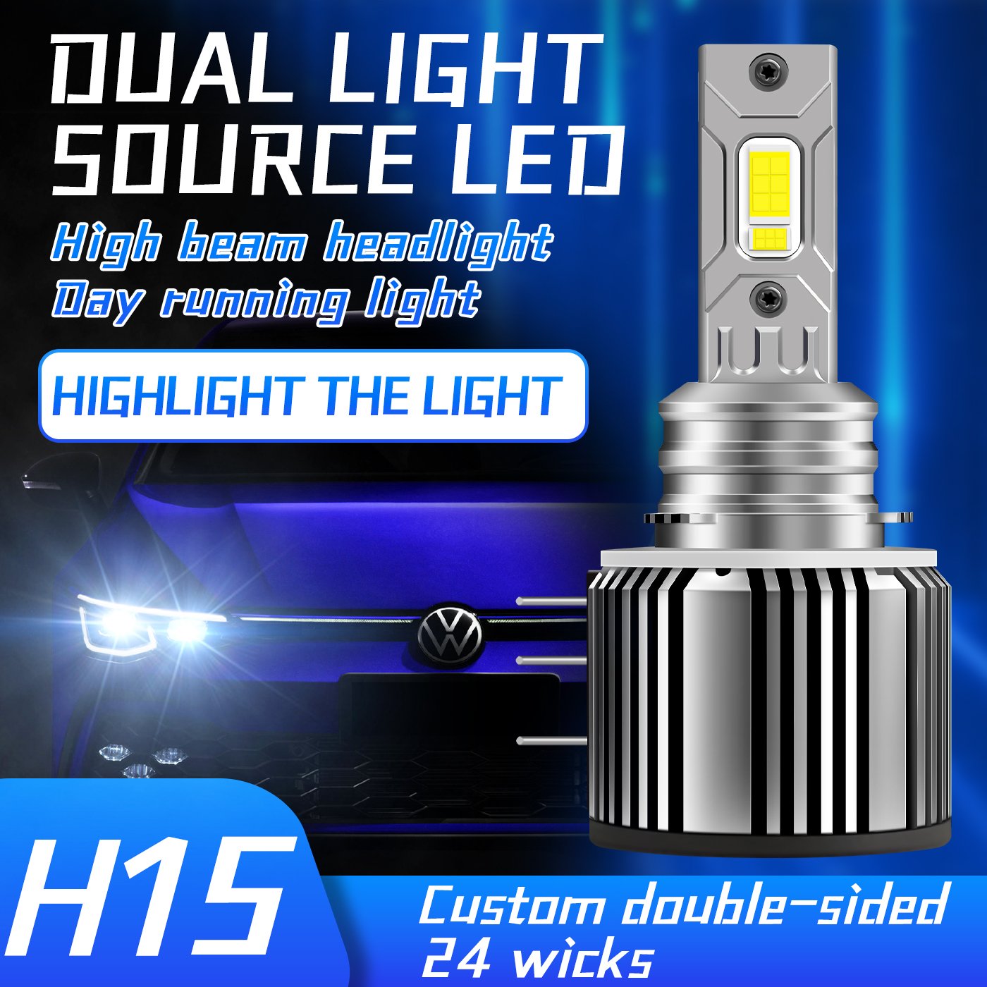Wholesale Premium H15 LED Headlight Bulb xe-m8